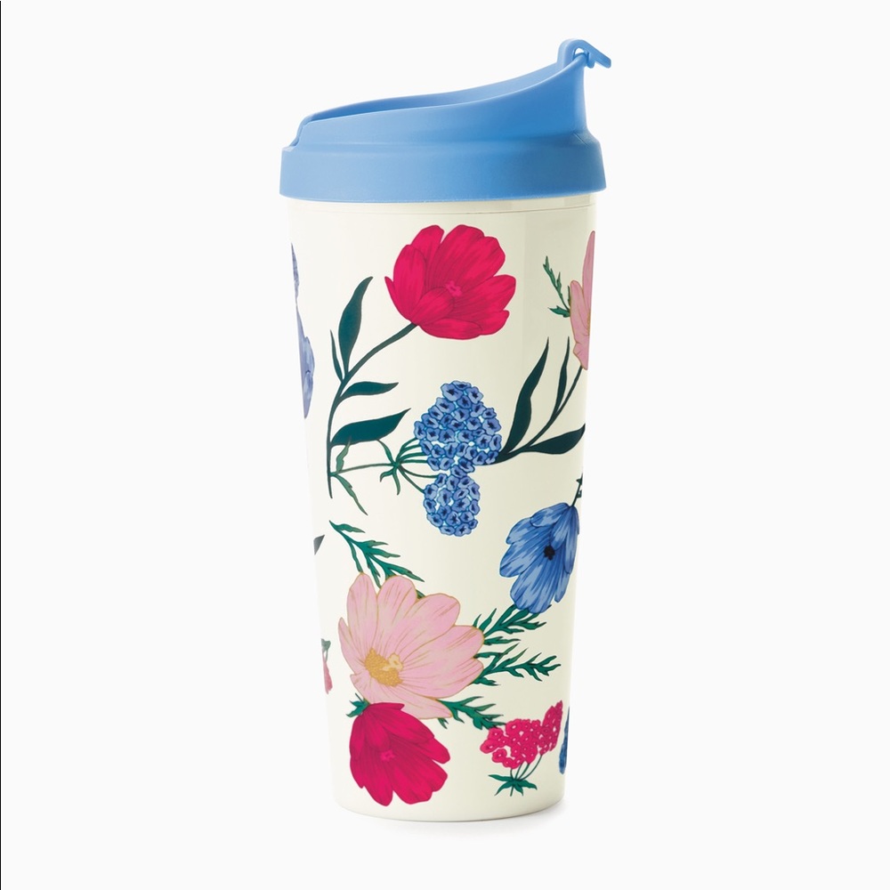 Kate Spade NWT Blossom Floral Thermal Mug 16 oz